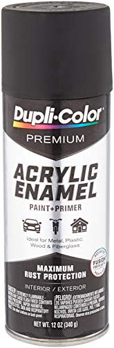 Dupli-Color Flat Black Premium Acrylic Enamel Spray Paint (Pae102, 12 Oz), 12. Fluid_Ounces,