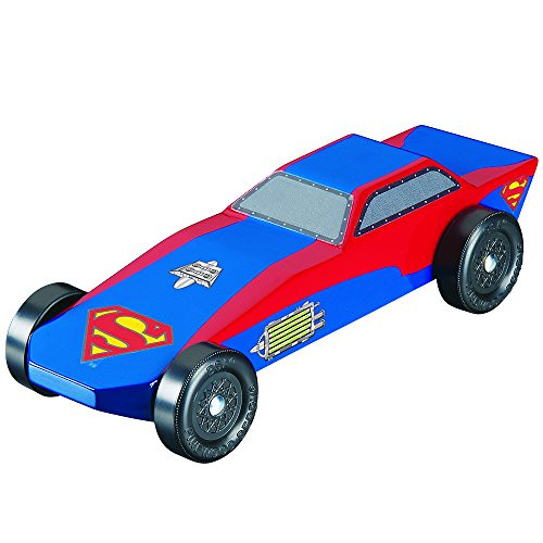 Revell Offical Wheels and Axles Pinewood Derby Superman Racer Kit Revell Offical Wheels and Axles Pinewood Derby Superman Racer Kit