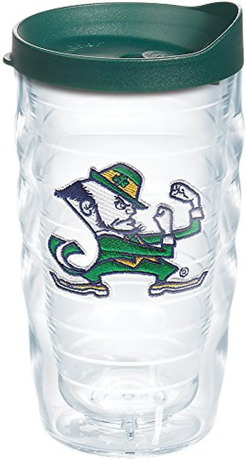 Tervis 1275173 Notre Dame Fighting Irish Leprechaun Tumbler with Emblem and Hunter Green Lid 10oz Wavy, Clear Tervis 1275173 Notre Dame Fighting Irish Leprechaun Tumbler with Emblem and Hunter Green Lid 10oz Wavy, Clear