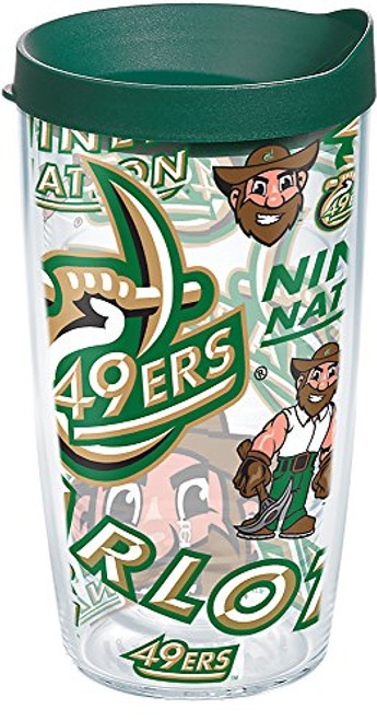Tervis 1271453 Charlotte 49ers All Over Tumbler with Wrap and Hunter Green Lid 16oz, Clear Tervis 1271453 Charlotte 49ers All Over Tumbler with Wrap and Hunter Green Lid 16oz, Clear