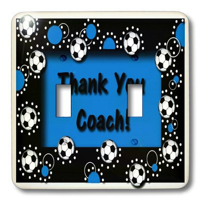 3dRose LLC lsp_20195_2 Thank You Coach Black and Blue Double Toggle Switch