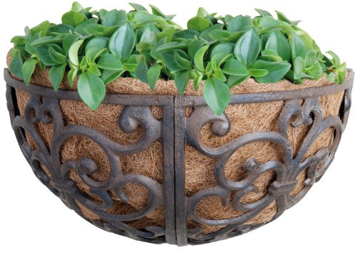 Esschert Design USA BPH27 Cast Iron Hayrack Basket Planter, 14-Inch