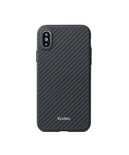 Evutec Case Compatible with iPhone Xs & iPhone X, Aramid Fiber Karbon Strong Protective Slim Durable Phone Case (Black)-AFIX+ Vent Mount Included