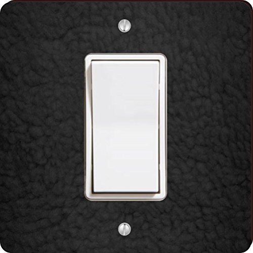 Rikki Knight Sherpa Fleece Look Single Rocker Light Switch Plate, Black