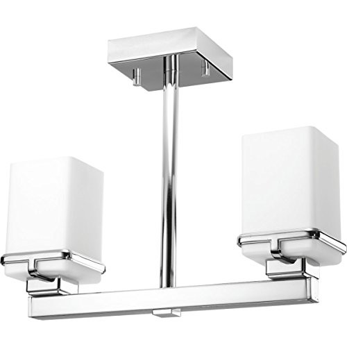 Progress Lighting P350021-015 Metric Polished Chrome Two-Light semi-Flush,
