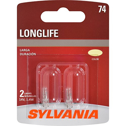 SYLVANIA 74 Long Life Miniature Bulb, (Contains 2 Bulbs)