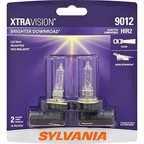 SYLVANIA - 9012 XtraVision - High Performance Halogen Headlight Bulb, High Beam, Low Beam and Fog Replacement Bulb (Contains 2 Bulbs) SYLVANIA - 9012 XtraVision - High Performance Halogen Headlight Bulb, High Beam, Low Beam and Fog Replacement Bulb (Contains 2 Bulbs)