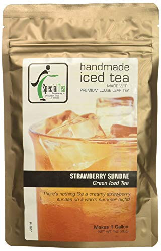 Special Tea Strawberry Sundae, Iced Green Tea Makes 1 Gallon, Strawberry Sundae, 1 Ounce