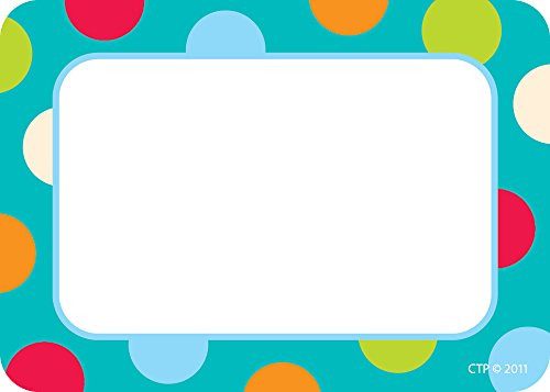Creative Teaching Press Labels, Dots on Turquoise (4516)