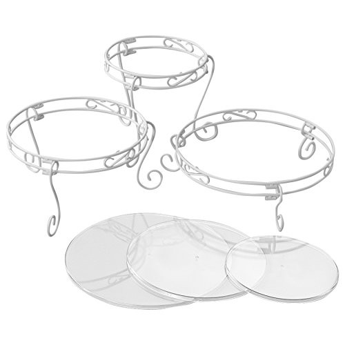 Wilton 307-352 White Scrolled Treat 15PC CAKE DISPLAY SET