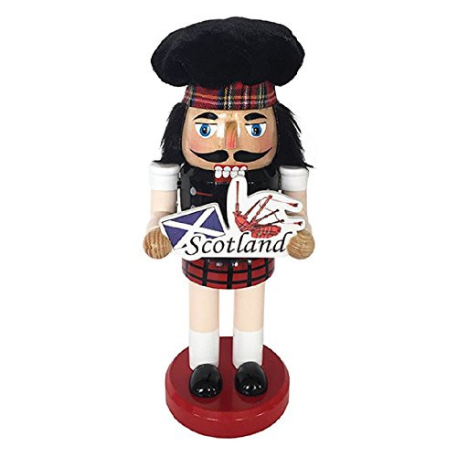 Santa's Workshop Scotland Nutcracker 10" Tall Red/Black
