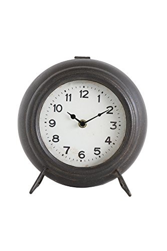 Creative Co-op Black Metal Mantel Clock