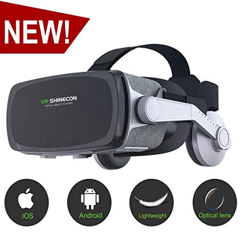 [ 2019 New Version ]VR Headset,Virtual Reality Headset,VR SHINECON VR Goggles for TV, Movies & Video Games - 3D VR Glasses for Iphone, Android and Other Phones Within 4.7-6.0 inch