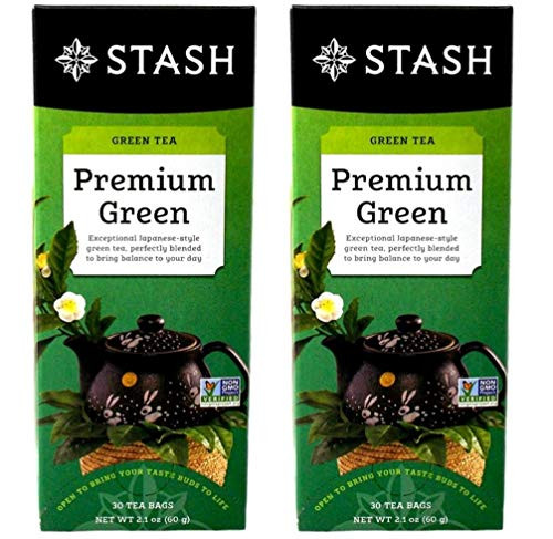 Stash Non-GMO Premium Green Japanese-Style Tea, 30 Count (Pack of 2)