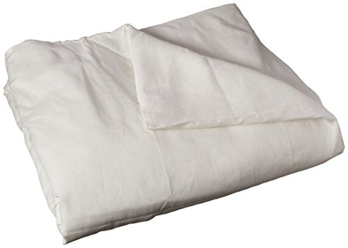 LinenMe Hemstitched, 68 by 86-Inch, Off White Linen Duvet Cover Standard Off