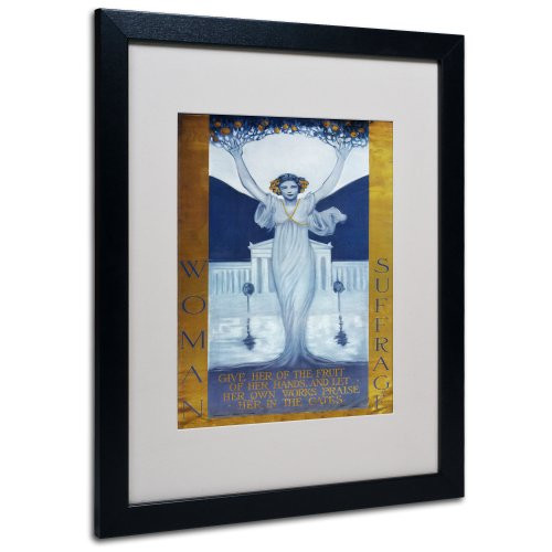 Woman Suffrage Artwork by Vintage Apple Collection, Black Frame, 16 by 20-Inch