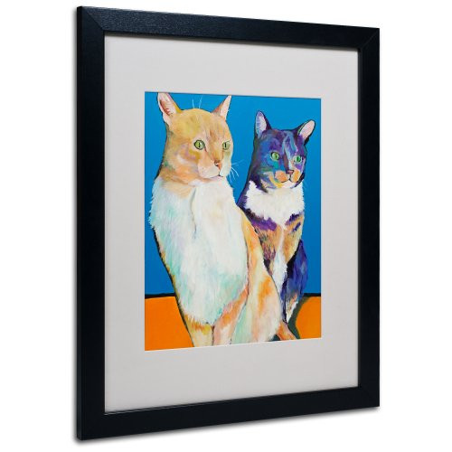 Dos Amores Canvas Wall Art by Pat Saunders, Black Frame, 16 by 20-Inch