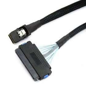 Cablecc 100cm SFF-8484 SAS 32Pin 4i to SFF-8087 Mini SAS 4i 36Pin Cable Server raid Cable