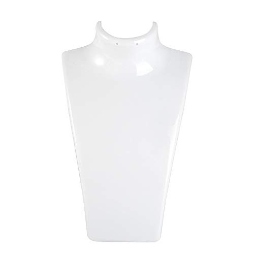 Mannequin Jewelry Display, Pendant Necklace Holder Mannequin Head Jewelry Display Stand, Bust Earrings Plastic Mannequin Stand(White)