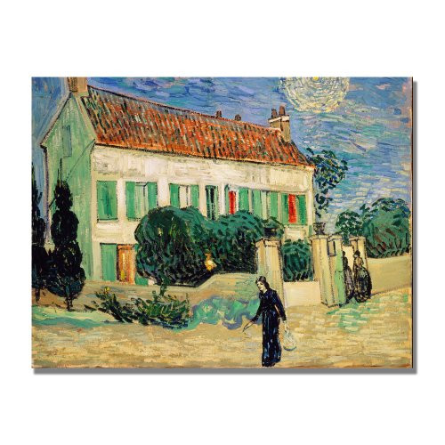 White House At Night by Vincent van Gogh, 18x24-Inch Canvas Wall Art