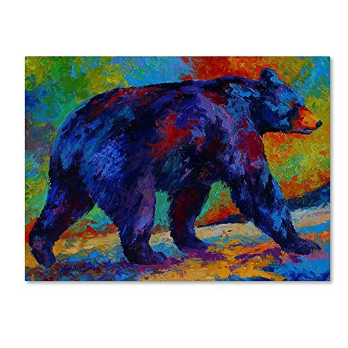 Black Bear 3 by Marion Rose, 18x24-Inch Canvas Wall Art