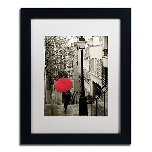 Paris Stroll II Artwork Sue Schlabach in White Matte and Black Frame, 11 by 14-Inch Paris Stroll II Artwork Sue Schlabach in White Matte and Black Frame, 11 by 14-Inch