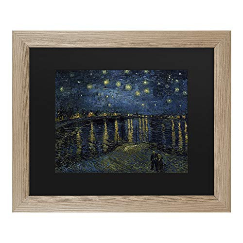 Trademark Fine Art The Starry Night II by Vincent Van Gogh, Black Matte, Birch Frame 11x14