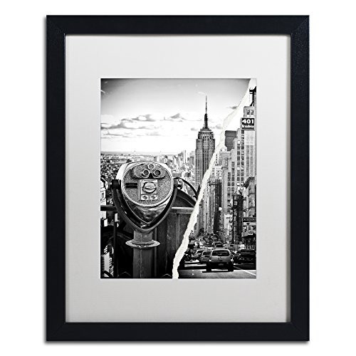 Looking to New York City by Philippe Hugonnard Artwork, 16 by 20", White Matte/Black Frame