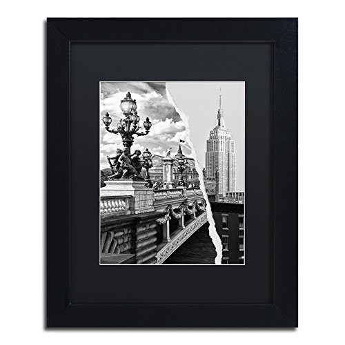Live in Paris and New York by Philippe Hugonnard Artwork, 11 by 14", Black Matte Frame