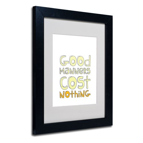 Good Manners II by Megan Romo, Black Frame 11x14-Inch