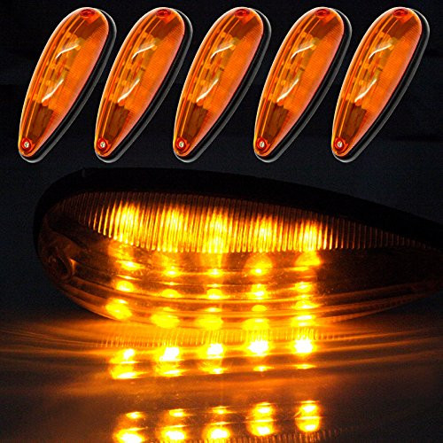 SCITOO 5 Pcs Yellow Tear Drop LED Marker Light 20-leds