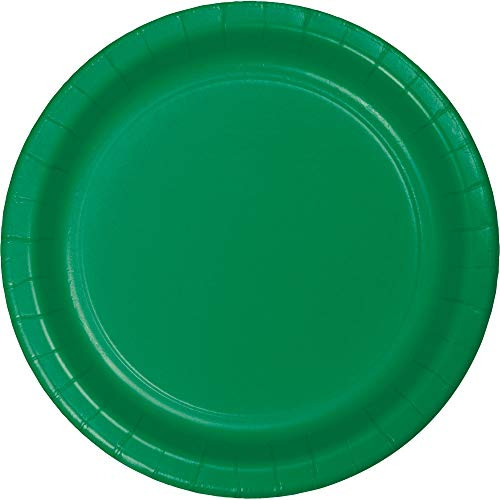 Creative Converting Touch of Color Paper Lunch Plates, 24-Count, Emerald Green