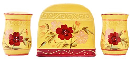 3PC SET NAPKIN HOLDER, SALT & PEPPER SHAKERS GARDNE