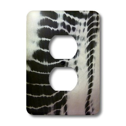 3dRose LLC lsp_33184_6 Tye Dye Black 2 Plug Outlet Cover