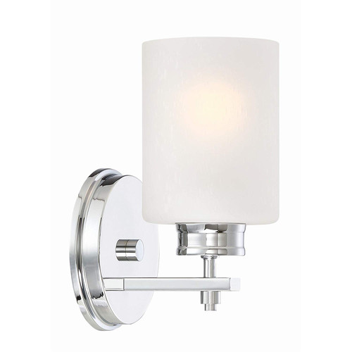 Revel Phoebe 8' Wall Sconce/Wall Light + Frosted Bubble Glass Shade, Chrome Finish Revel Phoebe 8' Wall Sconce/Wall Light + Frosted Bubble Glass Shade, Chrome Finish