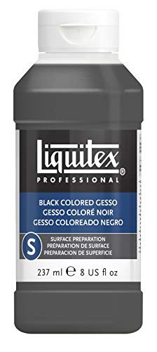 Liquitex Professional Black Gesso Surface Prep Medium Bottle, 8-Ounce