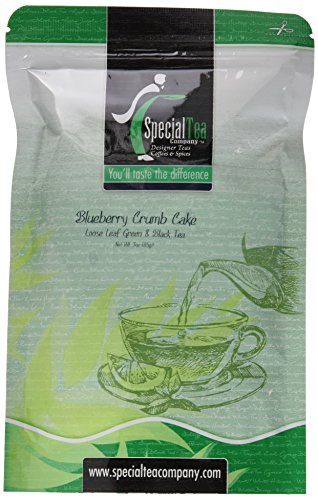 Special Tea Blueberry Crumb Cake, Loose Leaf Green Tea, 3 Ounce