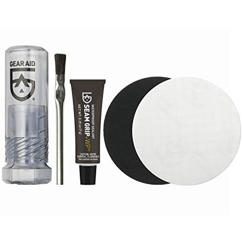 Gear Aid Seam Grip WP Repair Kit for Tents and Outdoor Gear, 0.25 oz adhesive + 3" Tenacious Tape patches