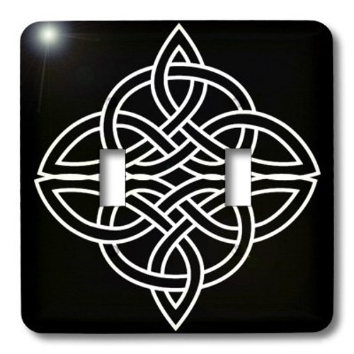 3dRose lsp_44278_2 White Celtic Design On A Black Background Toggle Switch 3dRose lsp_44278_2 White Celtic Design On A Black Background Toggle Switch
