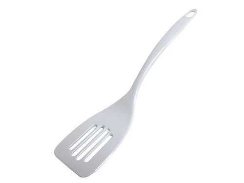Chef Craft 19010 Melamine Slotted Turner Spatula, 1-Pack, White