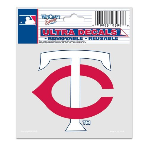WinCraft MLB Minnesota Twins 84506010 Multi-Use Decal, 3" x 4"