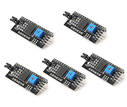 WINGONEER 5PCS IIC I2C TWI SPI Serial Interface Board Module Port for Arduino LCD1602 Display