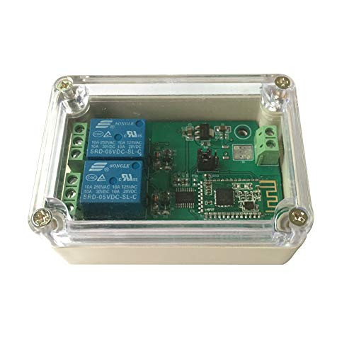 DSD TECH 2-Channel Bluetooth 4.0 BLE Relay Module for iPhone and Android(12V)