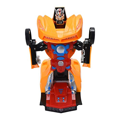 WonderPlay All About Action! Transformable Car with Light + & Sound (Yellow)