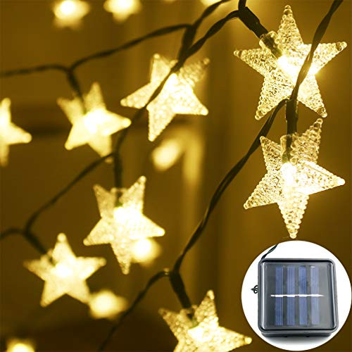 Xingpold Solar Star String Lights Outdoor,Waterproof Solar Powered Christmas Twinkle Fairy String Lights,23FT 50LED 8Modes Solar Lights Outdoor String for Garden Landscap Lawn Patio Fence (Warm White) Xingpold Solar Star String Lights Outdoor,Waterproof Solar Powered Christmas Twinkle Fairy String Lights,23FT 50LED 8Modes Solar Lights Outdoor String for Garden Landscap Lawn Patio Fence (Warm White)