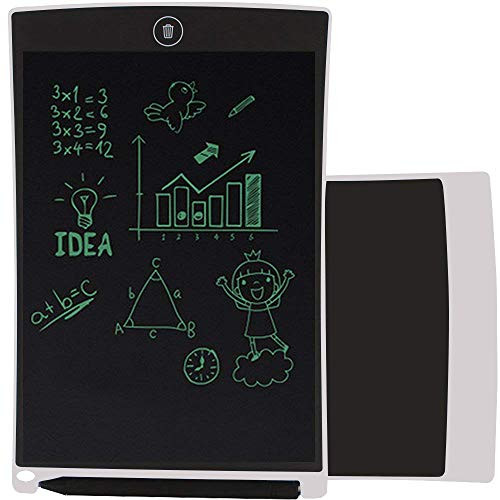 LCD Writing Tablet Drawing Board Durable Handwriting Pad with Stylus Digital Rewritten Drawing Board Tablet Electronic Graphic Gift for Kids School Office Kitchen Memo and Taking Notes 8.5 Inch White