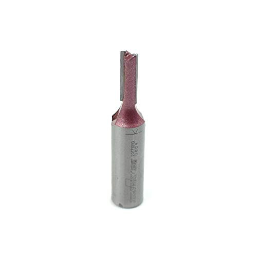 HONJIE 1/2-Inch Shank Double Flute Straight Router Bit,Double Flute Straight Router Bit with 1/4-Inch Diameter-1PC