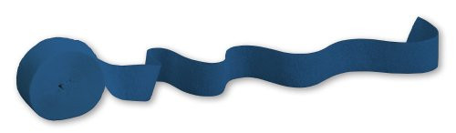 Creative Converting Touch of Color Crepe Paper Streamer Roll, 81-Feet, Navy