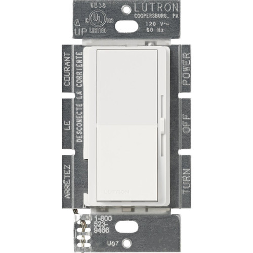 Lutron DVLV-600P-WH 600-Watt Diva Magnetic Low-Voltage Single-Pole Dimmer, White