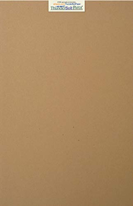 25 Brown Kraft Fiber 80# Cover Paper Sheets - 11" X 17" (11X17 Inches) Tabloid|Ledger|Booklet Size - Rich Earthy Color with Natural Fibers - 80lb/Pound Cardstock - Smooth Finish